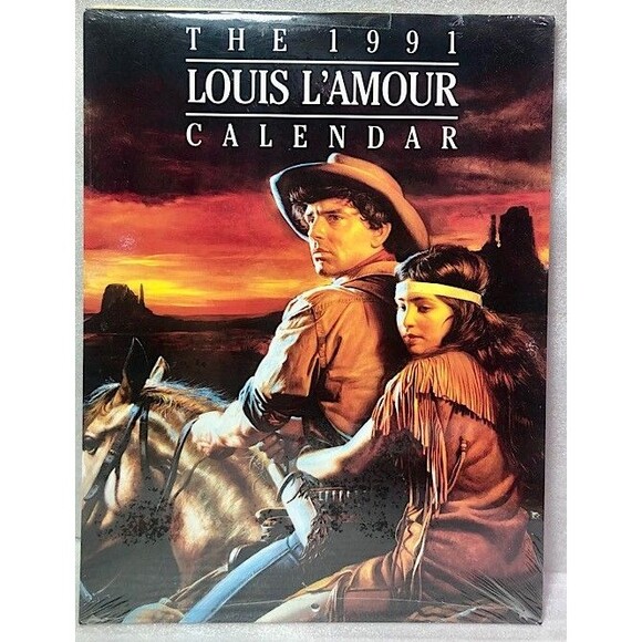 1991 Louis L'Amour Calendar Western Art- Cowboy Life New old Stock ! - Picture 1 of 3
